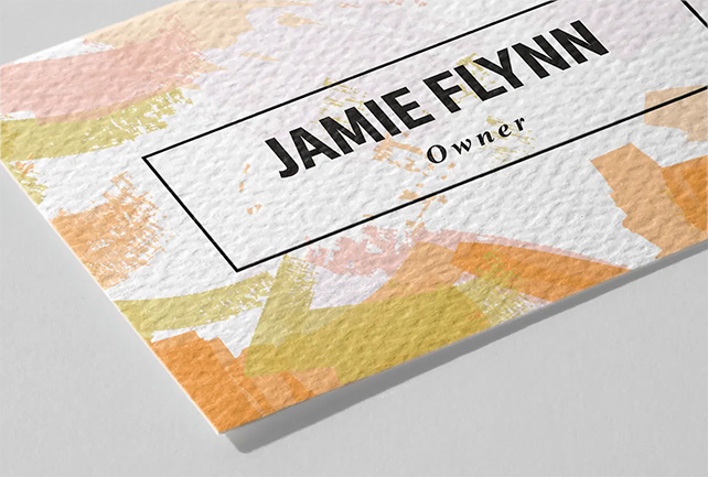 Natural texture business cards have a unique look – and feel